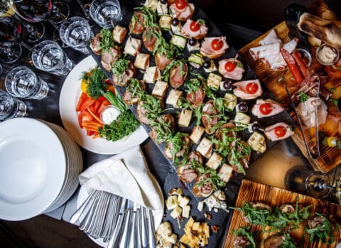 platters of appetizers